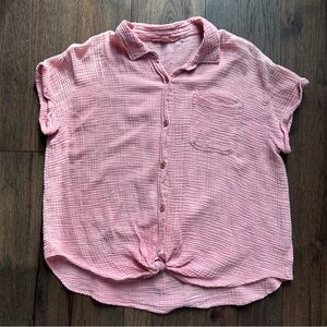 Vanilla Star Light Pink Textured Shirt